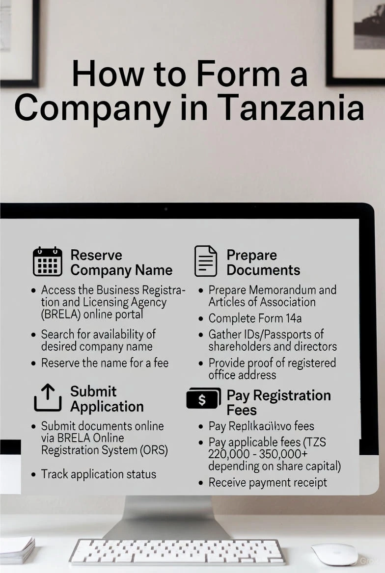 how is the company formed in Tanzania