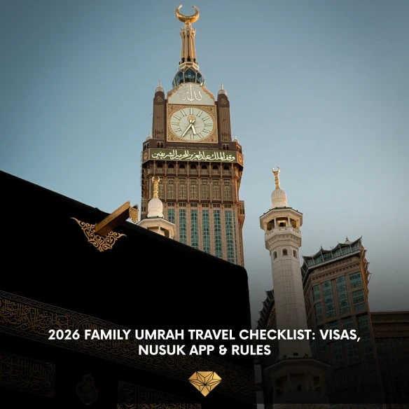Orodha ya Ukaguzi wa Familia kwa Umra 2026: Visa, Vibali vya Nusuk na Kanuni za Safari